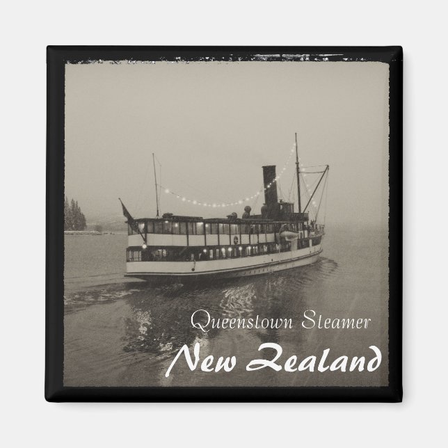 Queenstown, Steamer, New Zealand (Magnet) Magnet (Front)