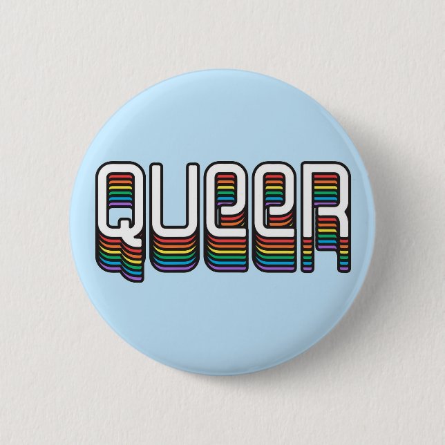 Queer 6 Cm Round Badge (Front)