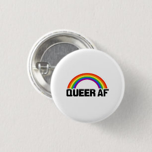 QUEER AF 3 CM ROUND BADGE