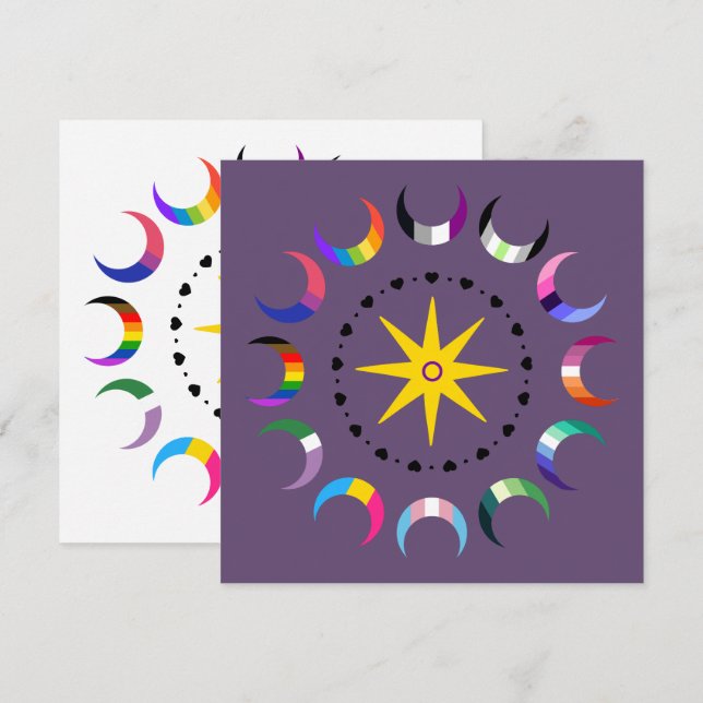 Queer Crescent Pride Moons   (Front/Back)