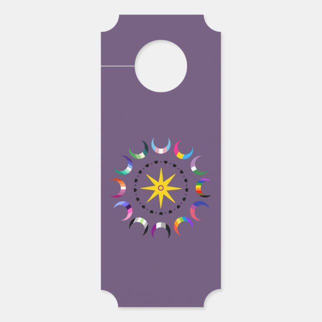 Queer Crescent Pride Moons Door Hanger (Front)
