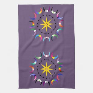 Queer Crescent Pride Moons Tea Towel