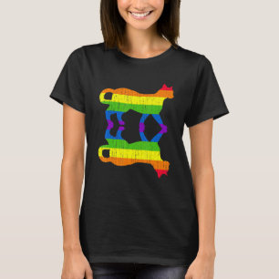 Queer Gay Pride Rainbow Flag Pet Animal Cat Equali T-Shirt