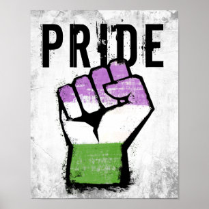 Queer / Genderqueer Pride Fist Poster
