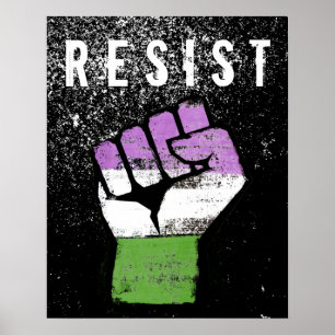 Queer / Genderqueer Pride Fist Poster