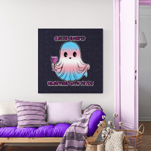 Queer Ghosts, Ghost in Transgender Flag Colours Poster