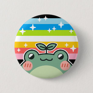 Queer LGBT Pride Flag Frog 6 Cm Round Badge