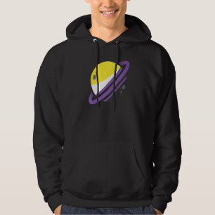 Queer Lgbt Third Gender Nonbinary Flag Saturn Non Hoodie