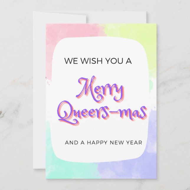 Queer LGBTQ+ Christmas Card (Front)