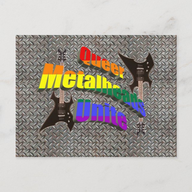 Queer Metalheads Unite Postcard (Front)