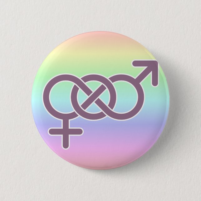Queer Poly 6 Cm Round Badge (Front)