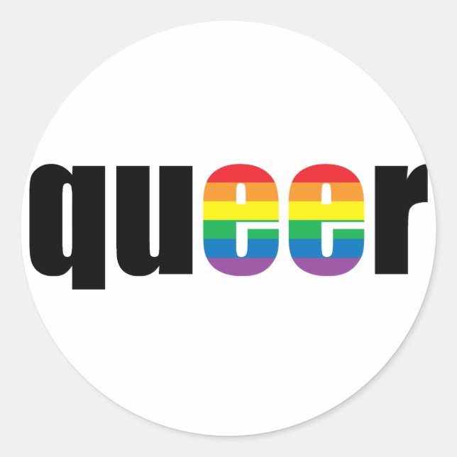 Queer Pride Classic Round Sticker (Front)
