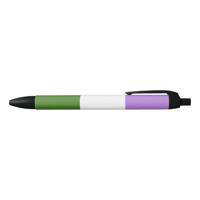 Queer Pride Flag Black Ink Pen (Top)