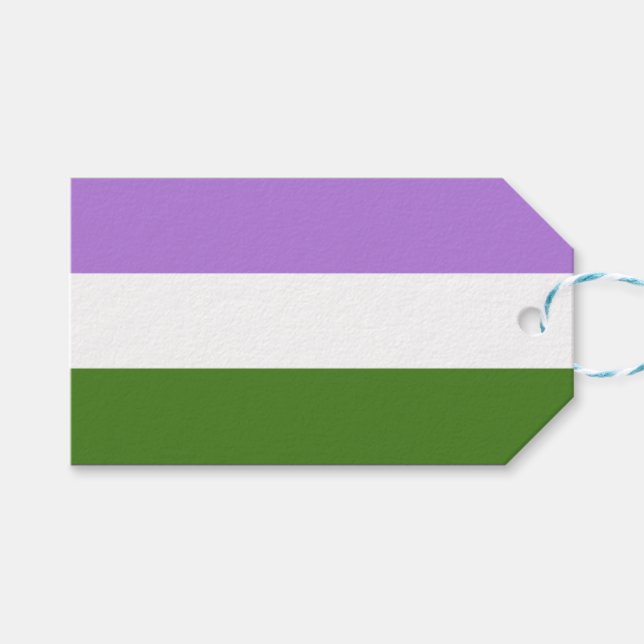 Queer Pride Flag Gift Tags (Front (Horizontal))