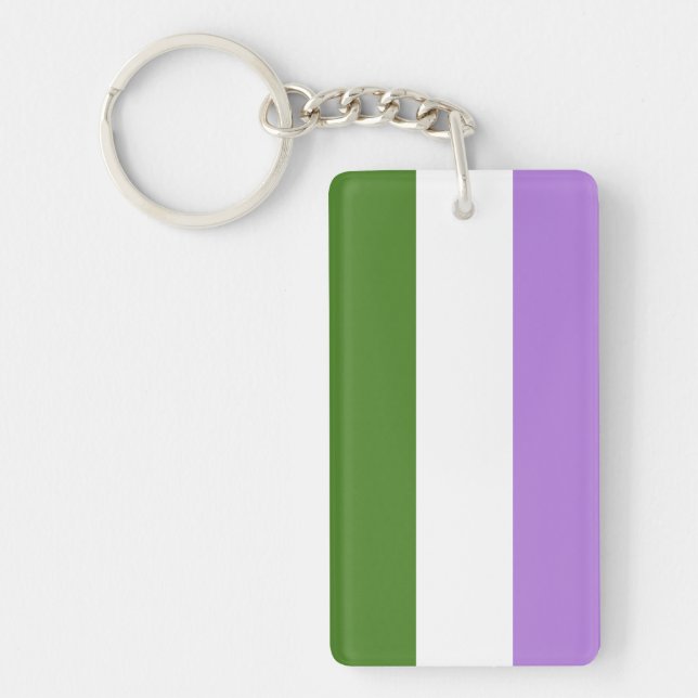 Queer Pride Flag Key Ring (Front)