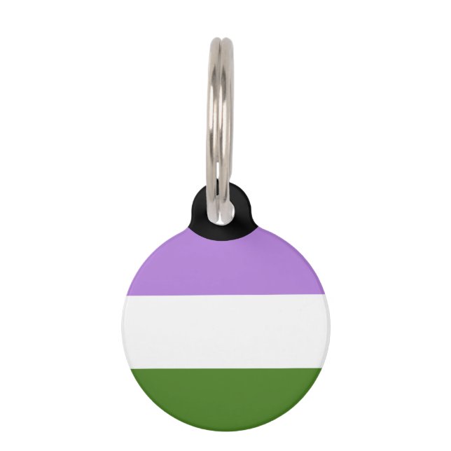 Queer Pride Flag Pet Tag (Front)