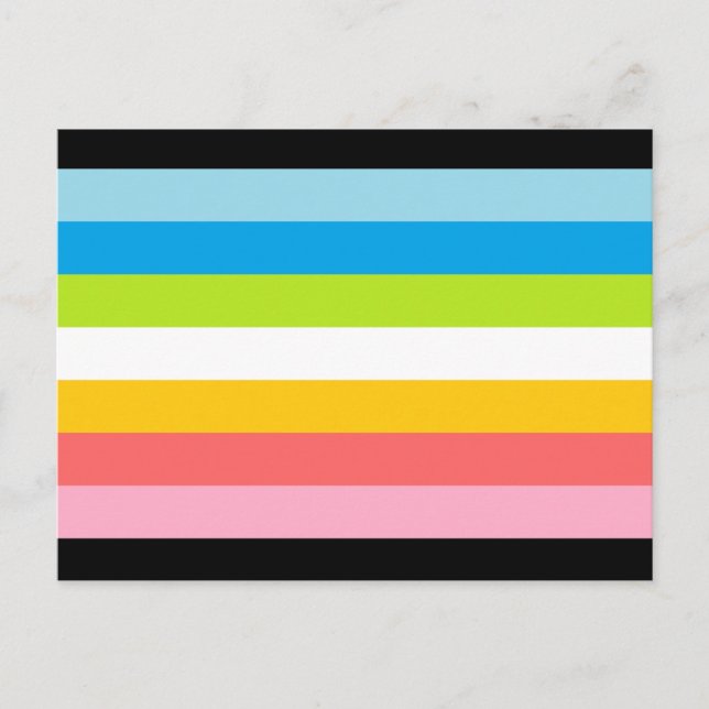 Queer Pride Flag Postcard (Front)