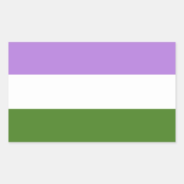Queer Pride Flag Rectangular Sticker (Front)
