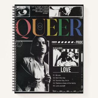 Queer Pride LGBTQ+ Modern Brutalist Notebook