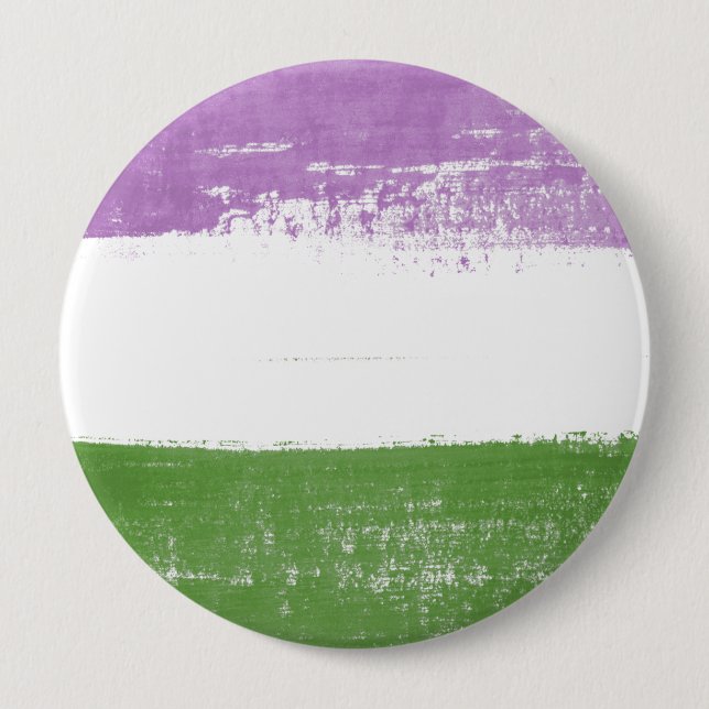 Queer Pride Paint 10 Cm Round Badge (Front)