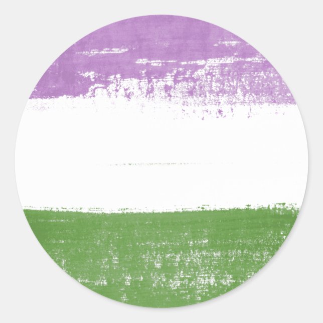 Queer Pride Paint Classic Round Sticker (Front)