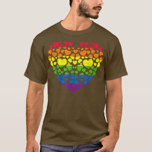 Queer Rainbow Heart Human Rights Gay Pride Month L T-Shirt