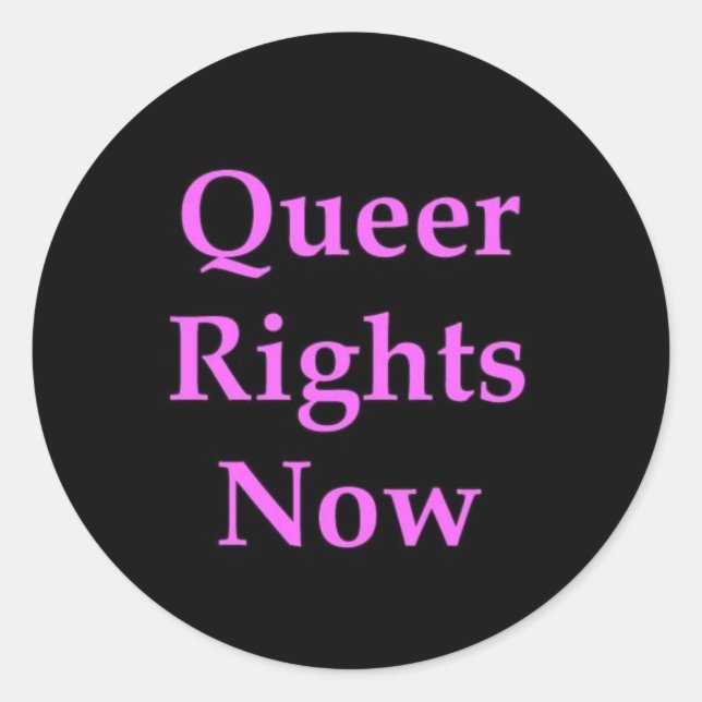 Queer Rights now Sticker (Front)