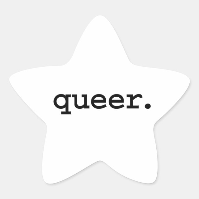 queer. star sticker (Front)