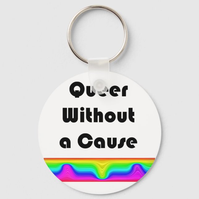 Queer Without A Cause Key Ring (Front)