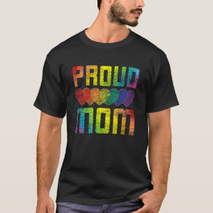Queer Women Gift Proud Mum Lesbian LGBTQ Pride Mon T-Shirt