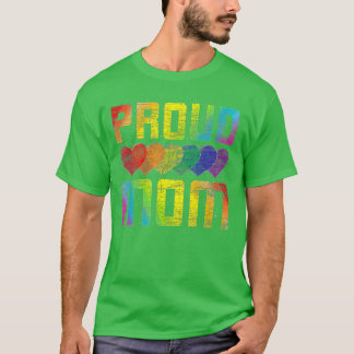 Queer Women Gift Proud Mum Lesbian LGBTQ Pride Mon T-Shirt