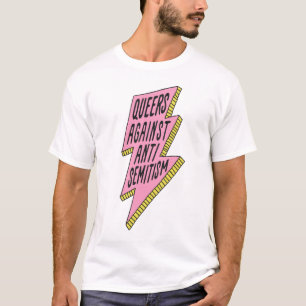 Queers Against Antisemitism logo shirt