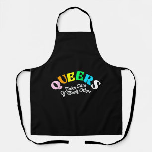 Queers Take Cares Of Each Others Lgbt Pride Gay Apron