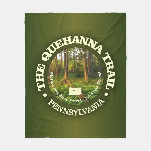 Quehanna Trail (rd) Fleece Blanket (Front)