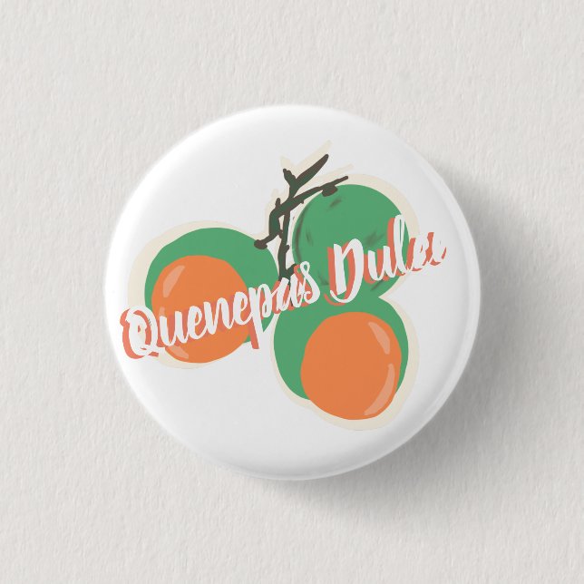Quenepas Spanish Limes Fruit Hand Drawn          3 Cm Round Badge (Front)