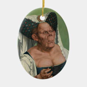 Quentin Massys - A Grotesque Old Woman, 1515 Ceramic Ornament