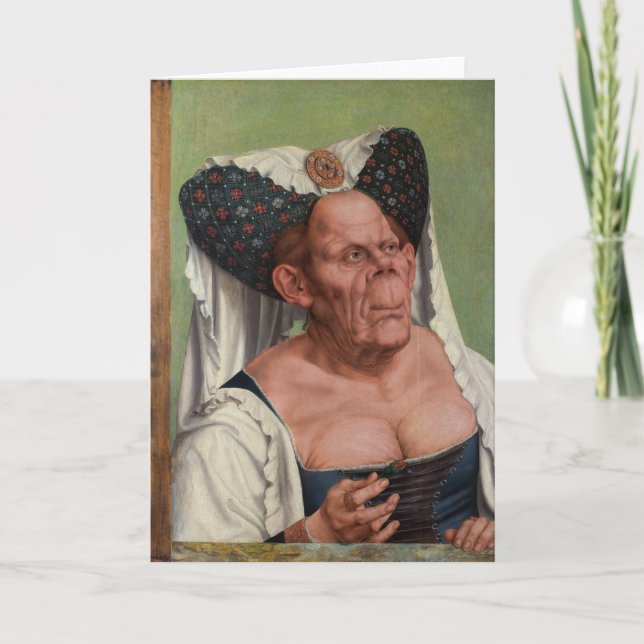 Quentin Matsys - A Grotesque Old Woman Card (Front)