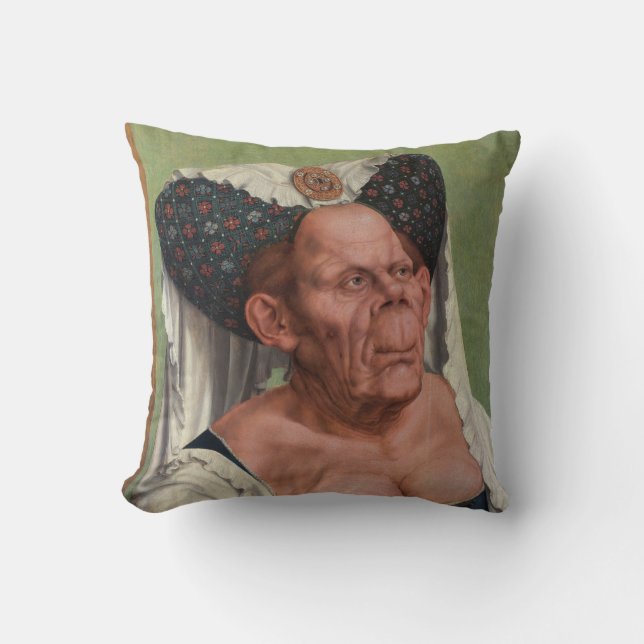 Quentin Matsys - A Grotesque Old Woman Cushion (Front)