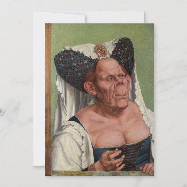 Quentin Matsys - A Grotesque Old Woman Invitation (Front)