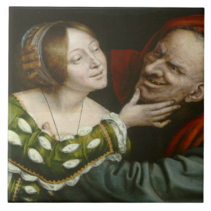 Quentin Matsys - Ill-Matched Lovers Ceramic Tile