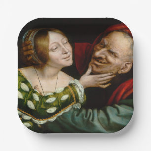 Quentin Matsys - Matched Lovers Paper Plate
