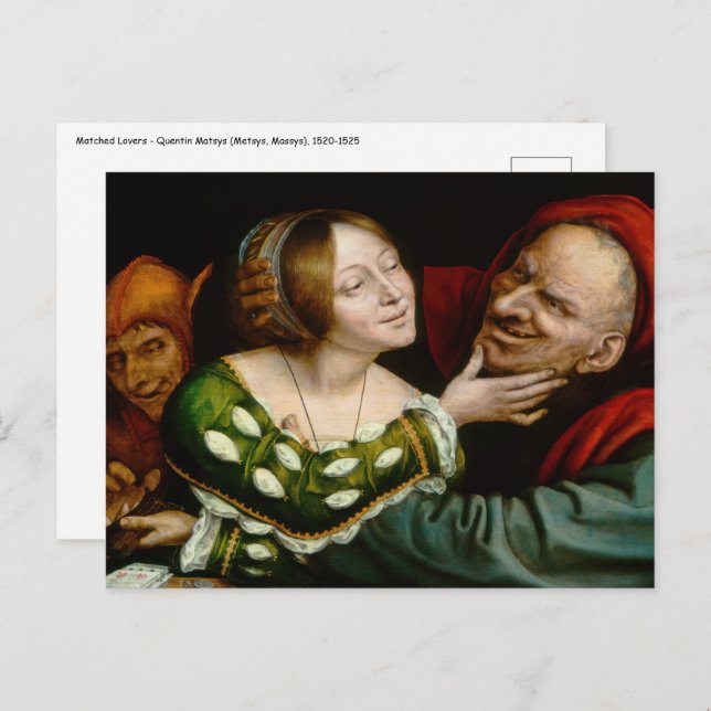 Quentin Matsys - Matched Lovers Postcard (Front/Back)