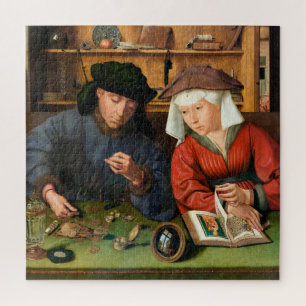 Quentin Matsys - The Moneylender and His Wife Jigsaw Puzzle