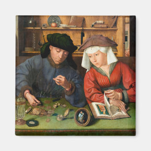 Quentin Matsys - The Moneylender and His Wife Magnet