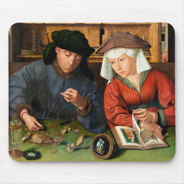 Quentin Matsys - The Moneylender and His Wife Mouse Pad (Front)
