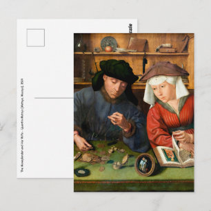 Quentin Matsys - The Moneylender and His Wife Postcard