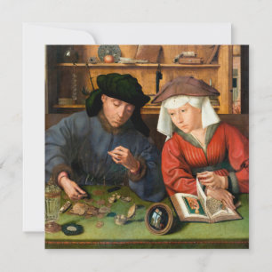 Quentin Matsys - The Moneylender and His Wife Thank You Card