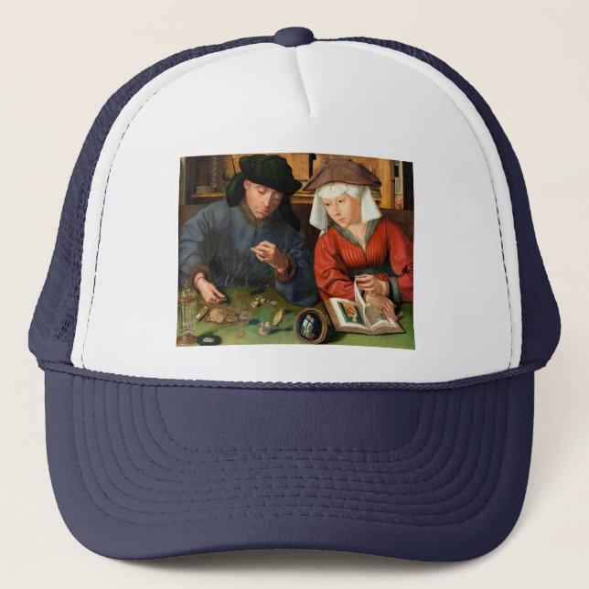 Quentin Matsys - The Moneylender and His Wife Trucker Hat (Front)
