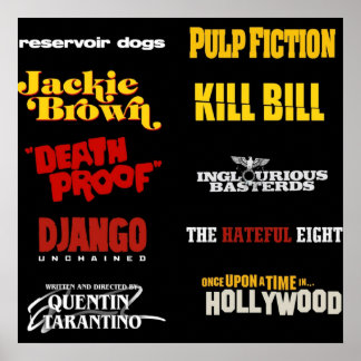 quentin tarantino  filmography poster