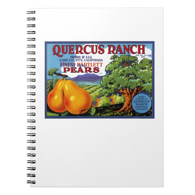 Quercus Ranch Pears Notebook (Front)